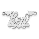 Sterling Silver/Gold-plated Polished Hearts Name Plate view 7