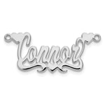 Sterling Silver/Gold-plated Polished Hearts Name Plate view 8