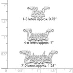 Sterling Silver/Gold-plated Polished Hearts Name Plate view 10