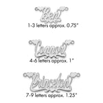 Sterling Silver/Gold-plated Polished Hearts Name Plate view 6