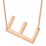 14K Rose Gold Polished Large Letter Initial Necklace view
