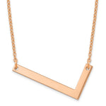 14K Rose Gold Polished Large Letter Initial Necklace view