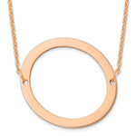 14K Rose Gold Polished Large Letter Initial Necklace view