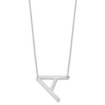 14K White Gold Polished Large Necklace view 2