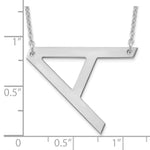 14K White Gold Polished Large Necklace view 3