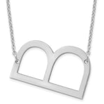 14K White Gold Polished Large Necklace view