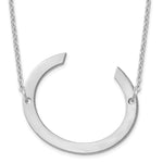 14K White Gold Polished Large Necklace view