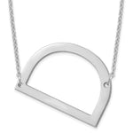 14K White Gold Polished Large Necklace view