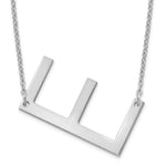 14K White Gold Polished Large Necklace view