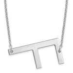 14K White Gold Polished Large Necklace view