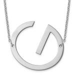 14K White Gold Polished Large Necklace view