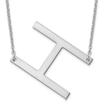 14K White Gold Polished Large Necklace view