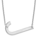 14K White Gold Polished Large Necklace view
