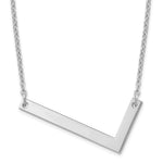 14K White Gold Polished Large Necklace view