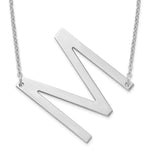 14K White Gold Polished Large Necklace view