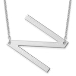 14K White Gold Polished Large Necklace view