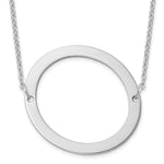 14K White Gold Polished Large Necklace view