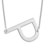 14K White Gold Polished Large Necklace view