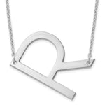 14K White Gold Polished Large Necklace view
