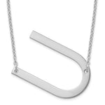 14K White Gold Polished Large Necklace view
