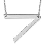 14K White Gold Polished Large Necklace view