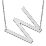 14K White Gold Polished Large Necklace view