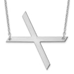 14K White Gold Polished Large Necklace view