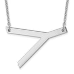 14K White Gold Polished Large Necklace view
