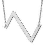 14K White Gold Polished Large Necklace view