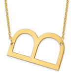 14K Yellow Gold Polished Large Letter Initial Necklace view