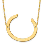 14K Yellow Gold Polished Large Letter Initial Necklace view