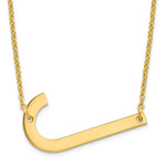 14K Yellow Gold Polished Large Letter Initial Necklace view