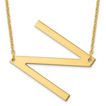14K Yellow Gold Polished Large Letter Initial Necklace view
