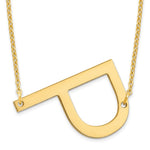 14K Yellow Gold Polished Large Letter Initial Necklace view
