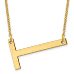 14K Yellow Gold Polished Large Letter Initial Necklace view