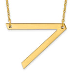 14K Yellow Gold Polished Large Letter Initial Necklace view