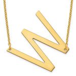 14K Yellow Gold Polished Large Letter Initial Necklace view