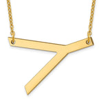 14K Yellow Gold Polished Large Letter Initial Necklace view