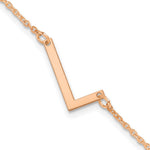 14K Rose Gold Polished Small Bracelet view
