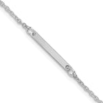 14K White Gold Polished Small Bracelet view