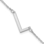 14K White Gold Polished Small Bracelet view