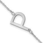 14K White Gold Polished Small Bracelet view