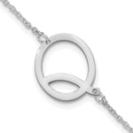 14K White Gold Polished Small Bracelet view