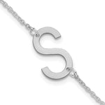 14K White Gold Polished Small Bracelet view