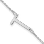 14K White Gold Polished Small Bracelet view