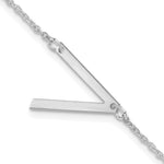 14K White Gold Polished Small Bracelet view