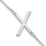 14K White Gold Polished Small Bracelet view