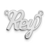 10k White Gold Name Plate view 2