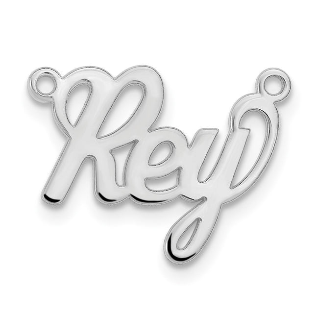 10k White Gold Name Plate