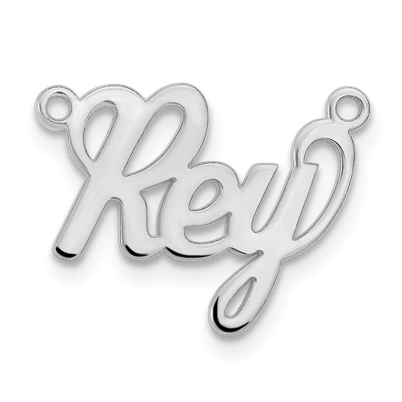 10K white gold name pendants & charm, alternate view